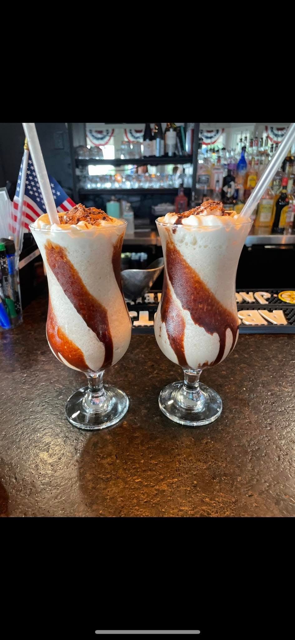 Frozen mudslides at the bar
